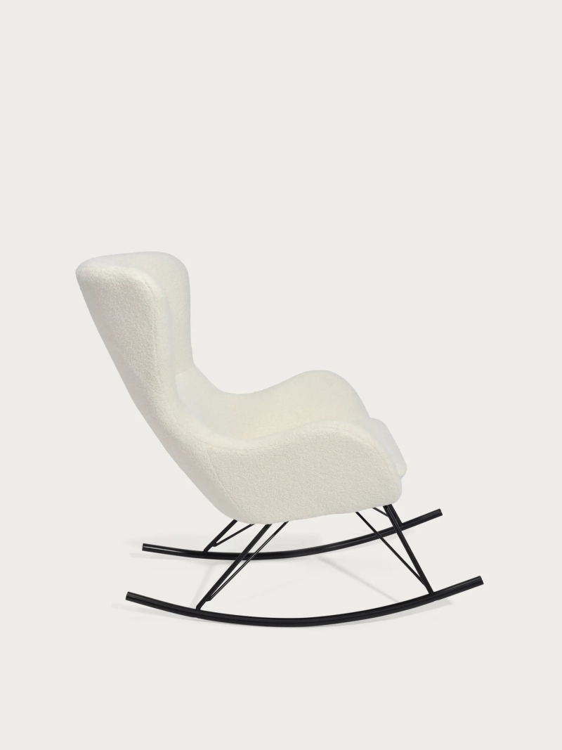 Rocker-Sessel aus Bouclé-Stoff - Nest FurnMod - 1
