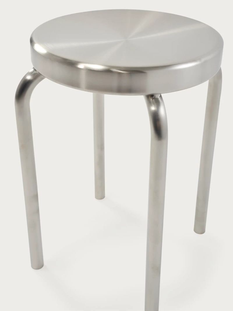 tabouret basse en acier inoxydable de 45 cm - Delawere FurnMod - 4