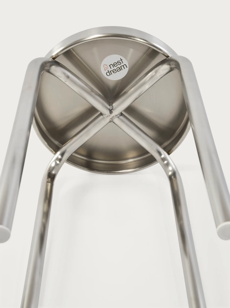 tabouret basse en acier inoxydable de 45 cm - Delawere FurnMod - 6