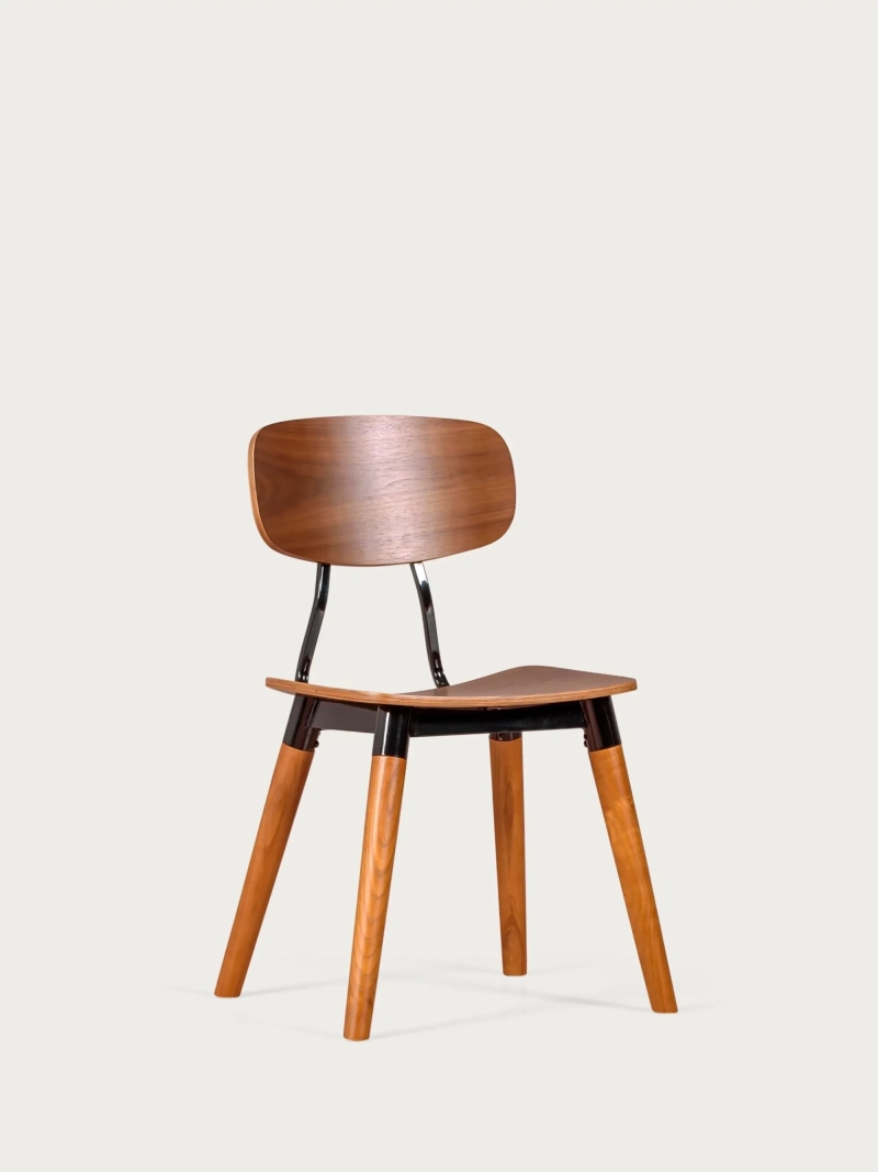 Silla industrial en madera de nogal - Copine FurnMod - 1