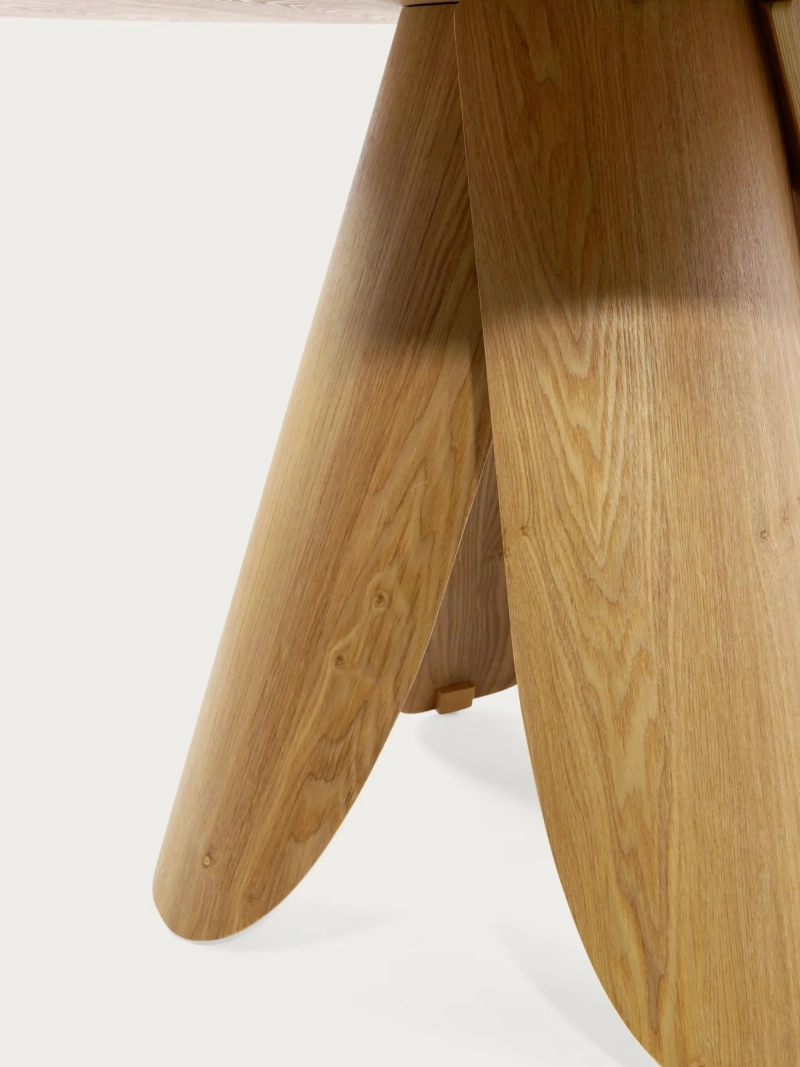 Mesa de comedor redonda en madera de fresno (120cm) - Pluto FurnMod - 7