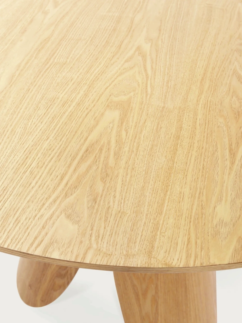 Masă de dining rotundă din lemn de frasin (120cm) - Pluto FurnMod - 9