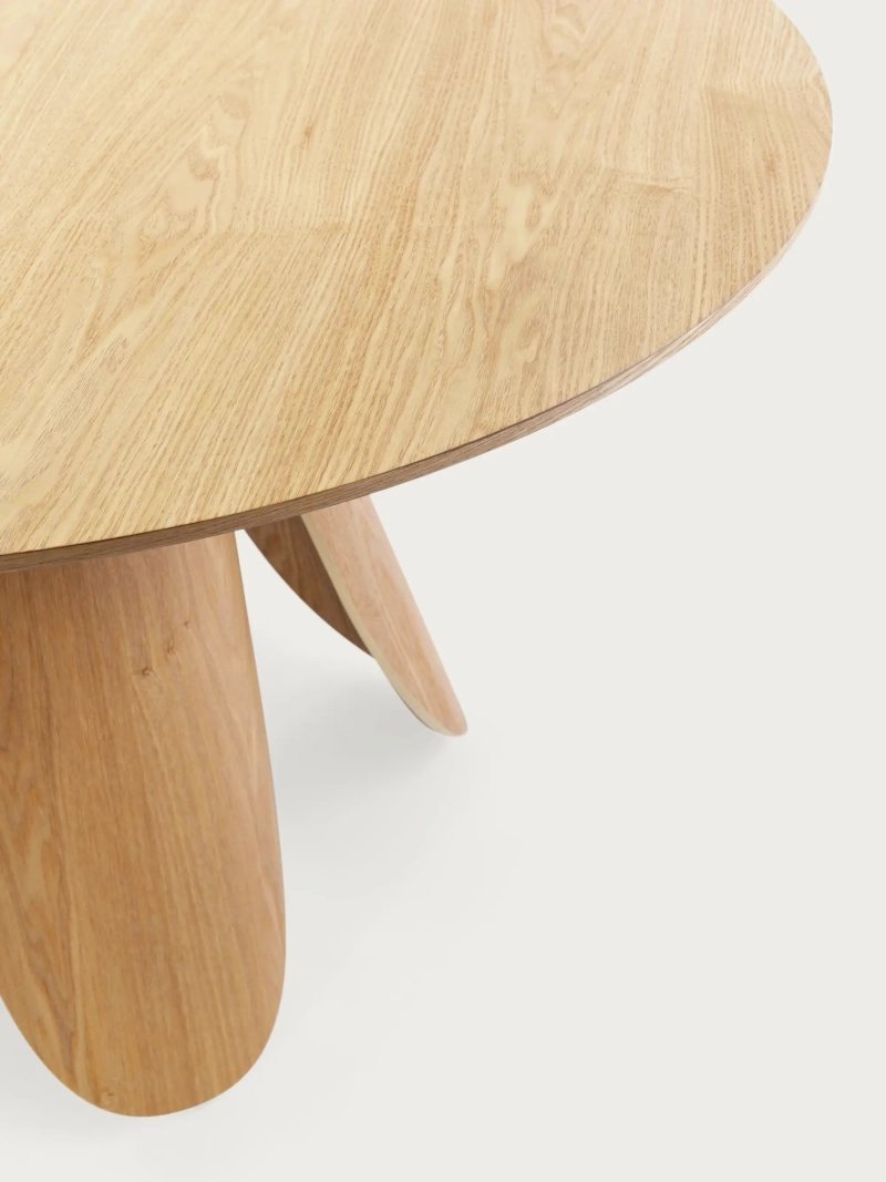 Mesa de comedor redonda en madera de fresno (120cm) - Pluto FurnMod - 13