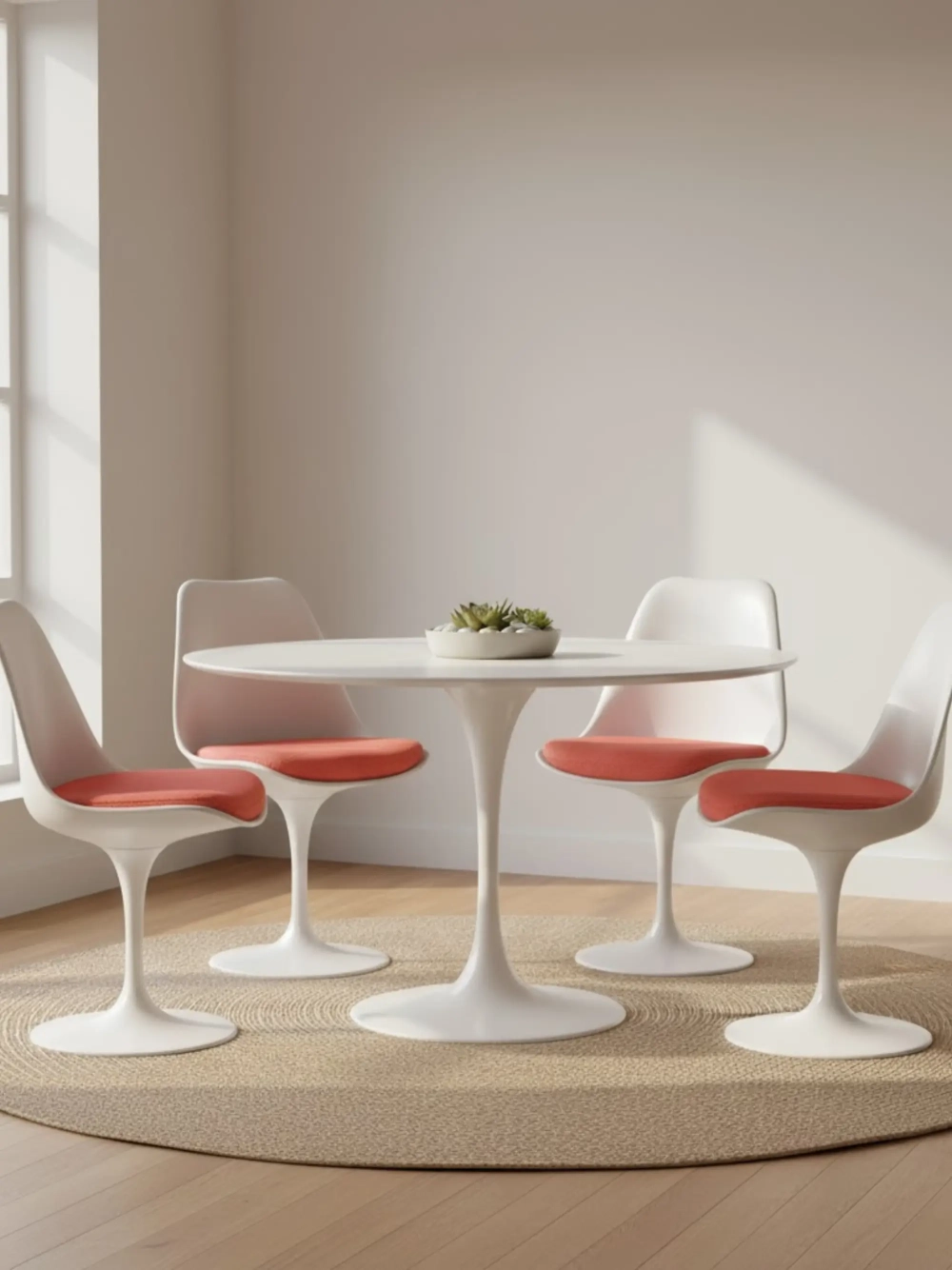 Mesa de comedor redonda de alta gama en madera MDF (120cm) - Stratus FurnMod - 7