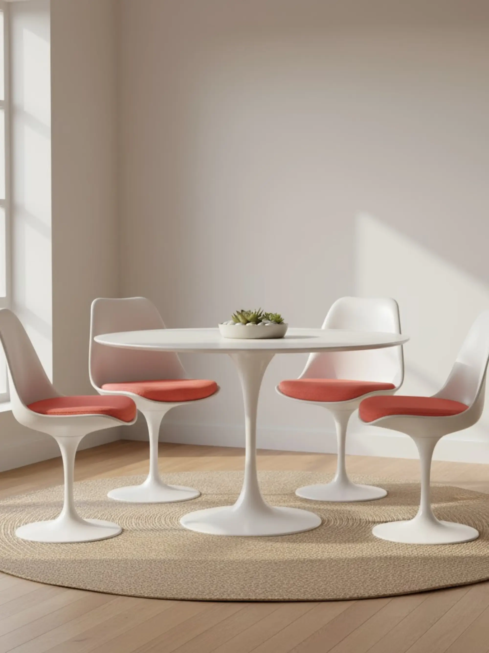 High-end round dining table in MDF wood (120cm) - Stratus FurnMod - 7