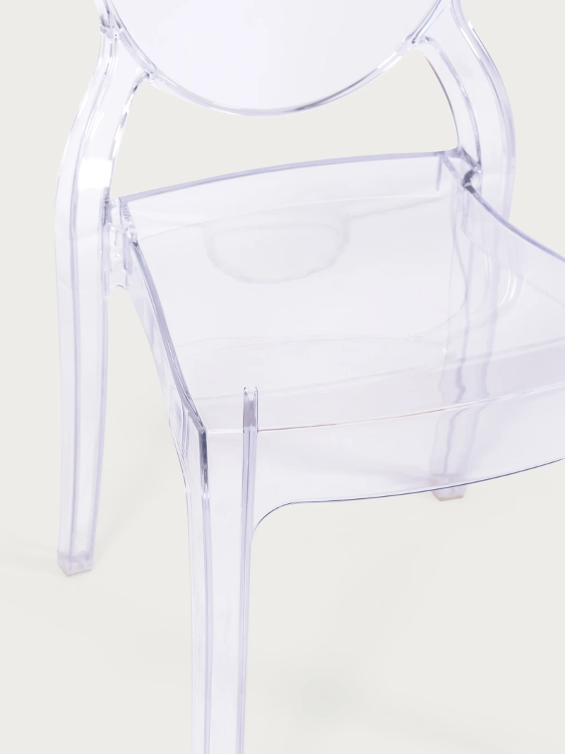 Scaun de dining retro din plastic transparent - Lousiana FurnMod - 1