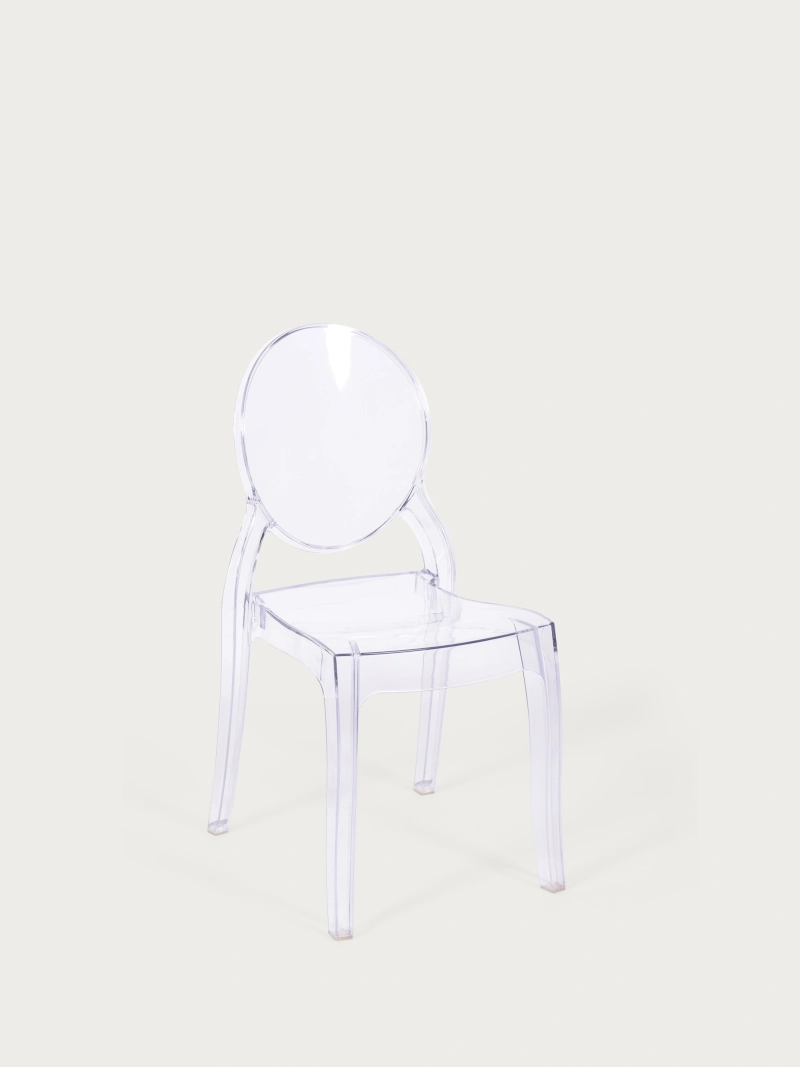 Sedia da pranzo retrò in plastica trasparente - Lousiana FurnMod - 2