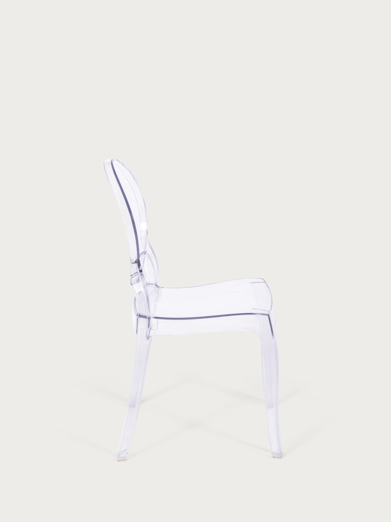 Retro jídelní židle z průhledného plastu - Lousiana FurnMod - 1