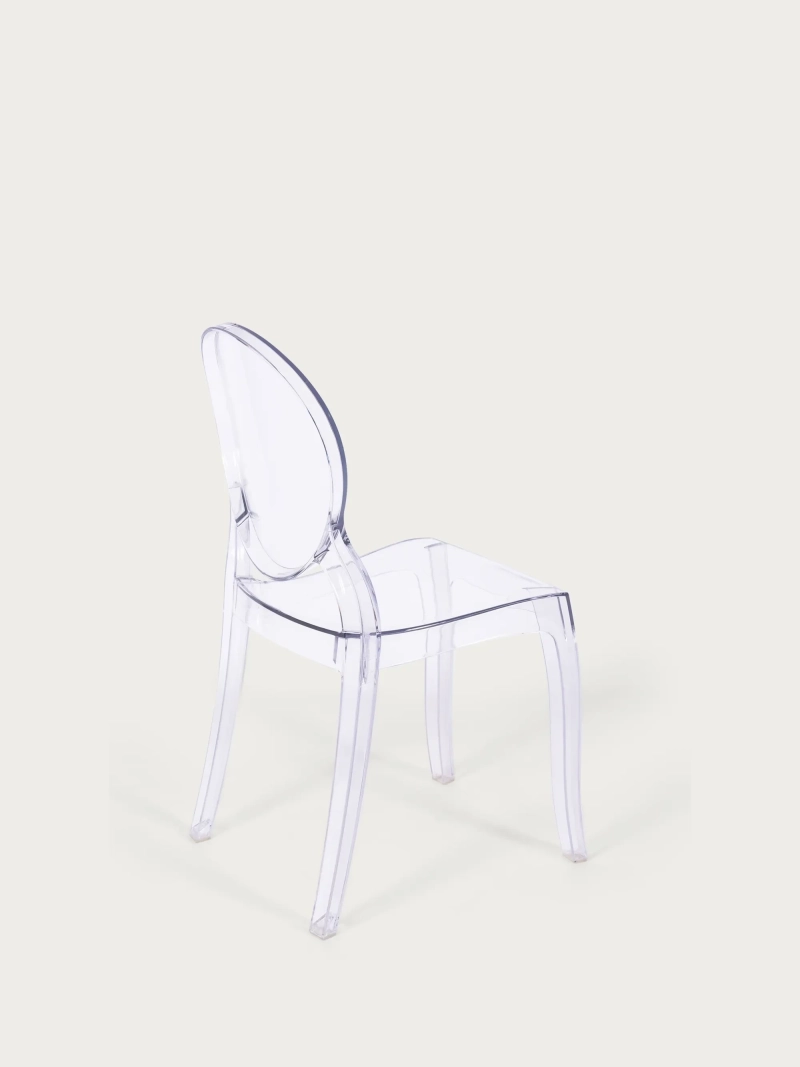 Scaun de dining retro din plastic transparent - Lousiana FurnMod - 1