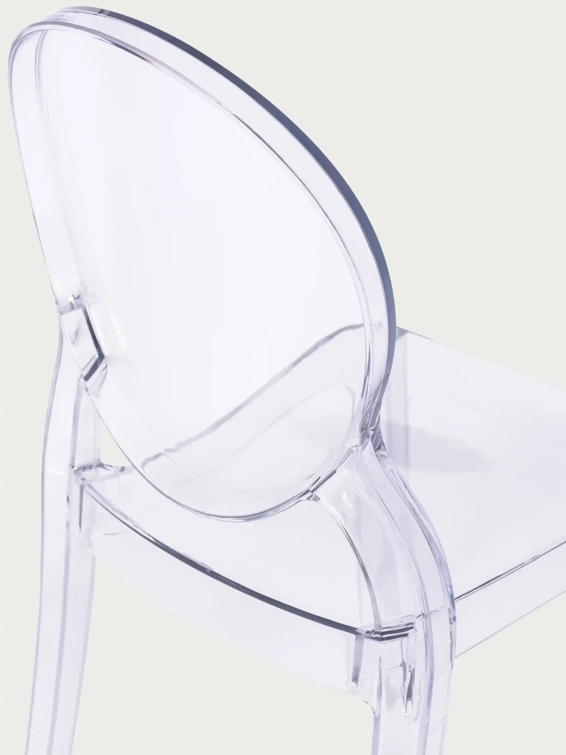 Retro dining chair in transparent plastic - Lousiana FurnMod - 9