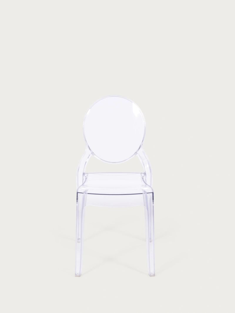 Scaun de dining retro din plastic transparent - Lousiana FurnMod - 1