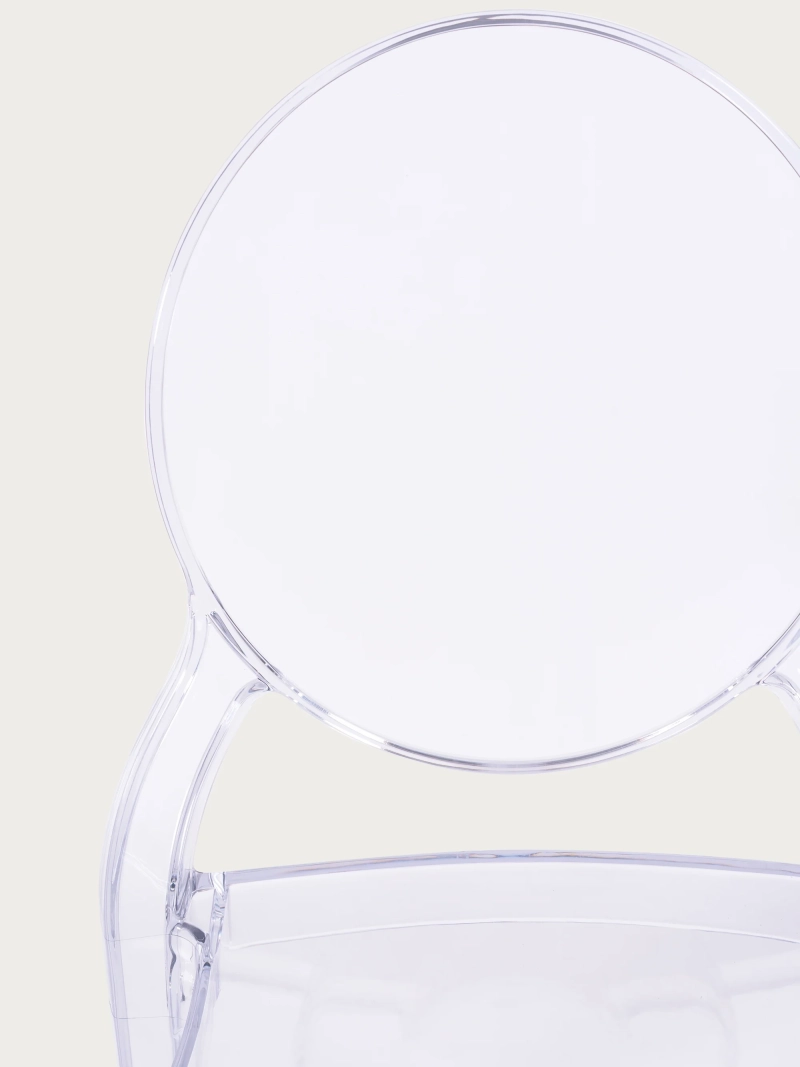 Scaun de dining retro din plastic transparent - Lousiana FurnMod - 1