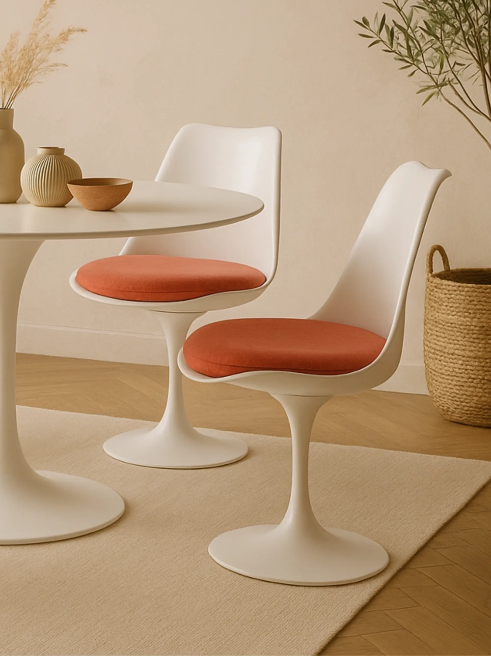 Swivel designer chair with cotton cushion - Stratus FurnMod - 1