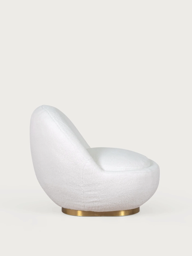Dizajnové otočné kreslo čalúnené bavlnou - Corsica FurnMod - 15