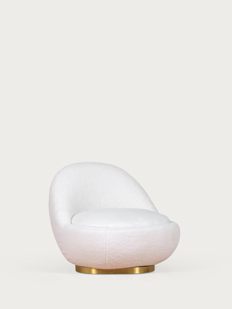 Sillón giratorio de diseño tapizado algodón - Corsica FurnMod - 18