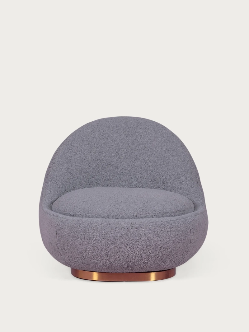 Sillón giratorio de diseño tapizado algodón - Corsica FurnMod - 1