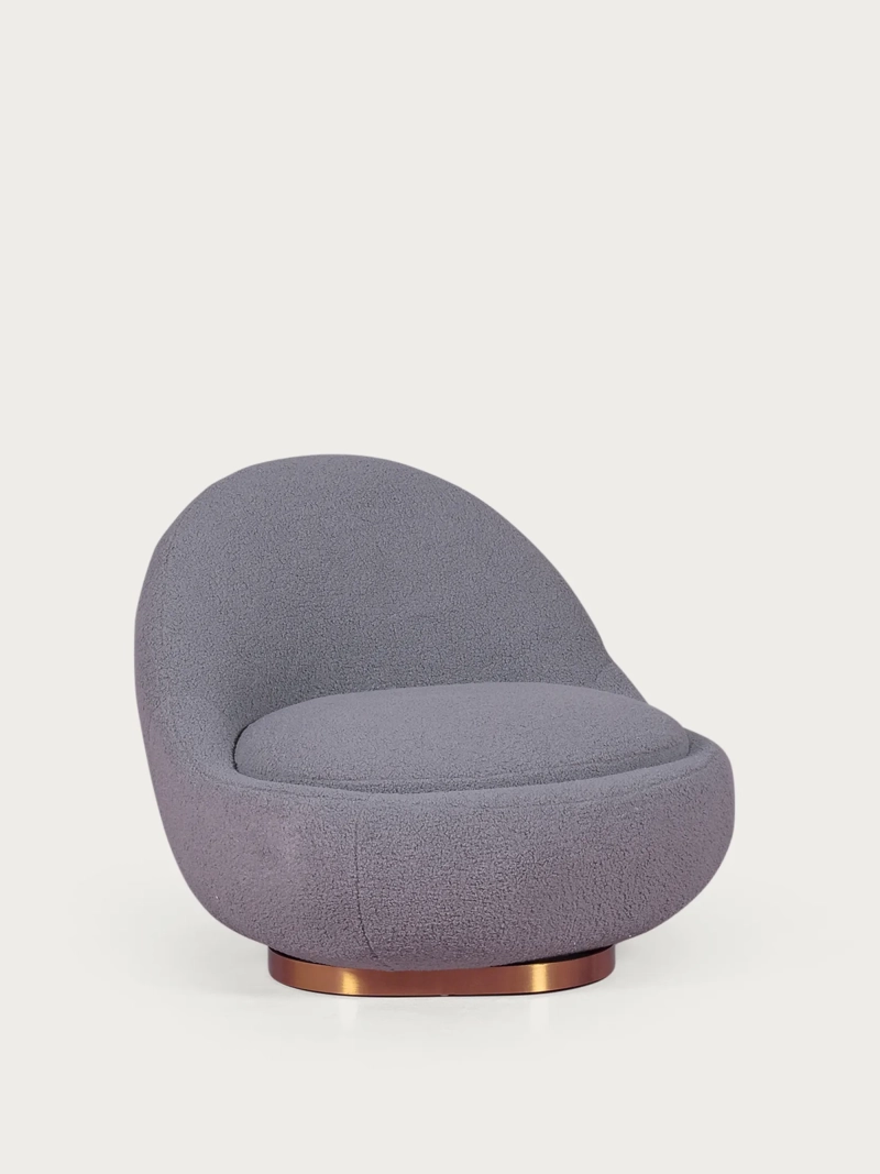 Sillón giratorio de diseño tapizado algodón - Corsica FurnMod - 1