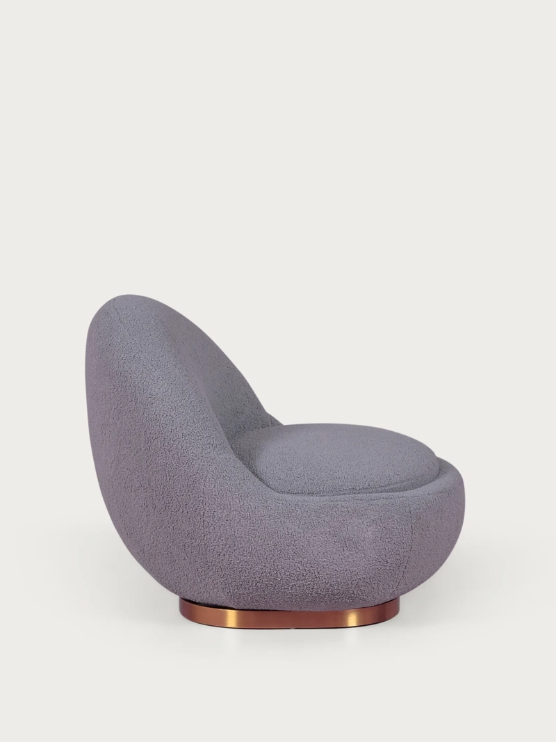 Sillón giratorio de diseño tapizado algodón - Corsica FurnMod - 1