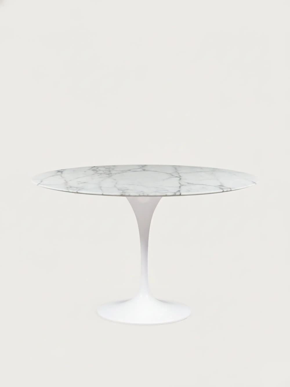Hoogwaardige ronde eettafel in Carrara marmer (120cm) - Luxe Stratus FurnMod - 2