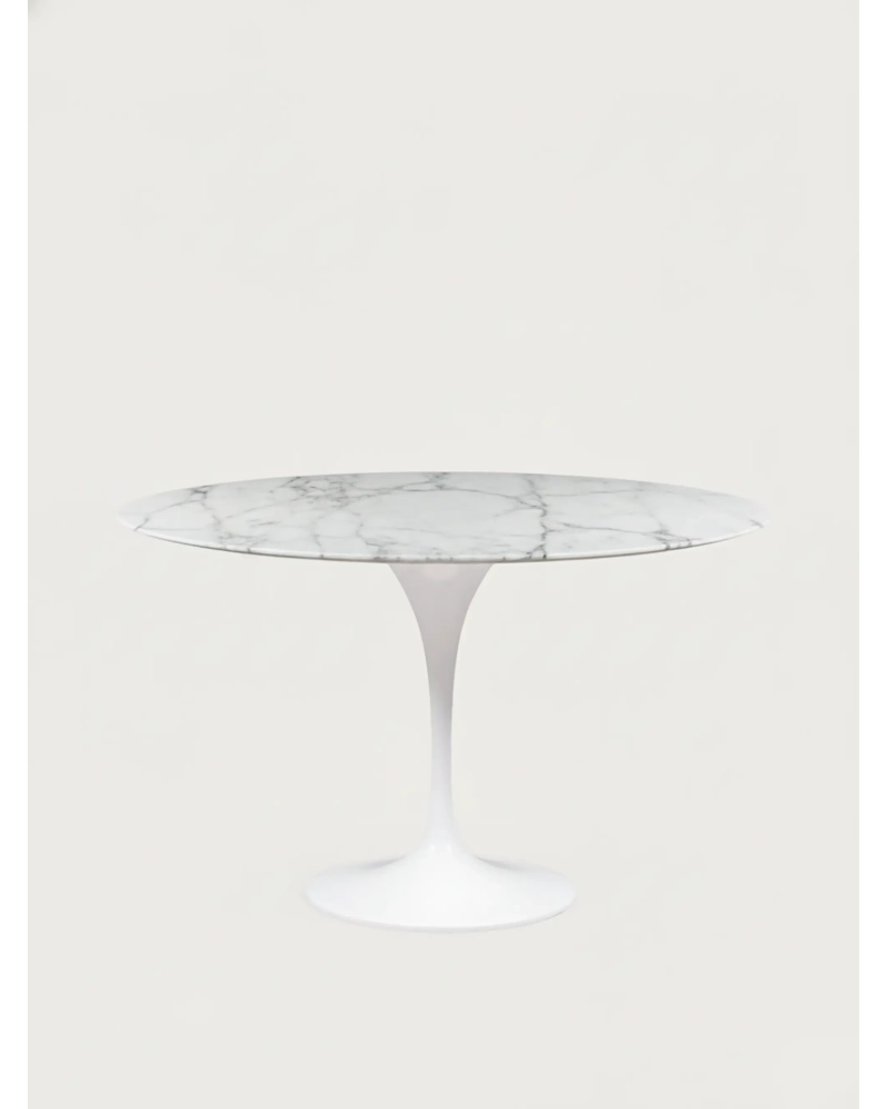 Masă de dining rotundă high-end din marmură de Carrara (120cm) - Stratus FurnMod - 2