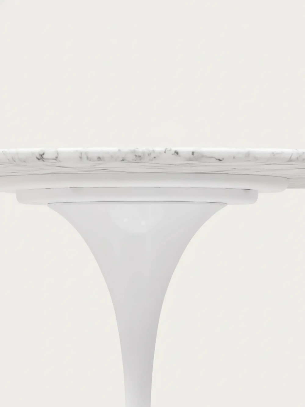 Masă de dining rotundă high-end din marmură de Carrara (120cm) - Stratus FurnMod - 1