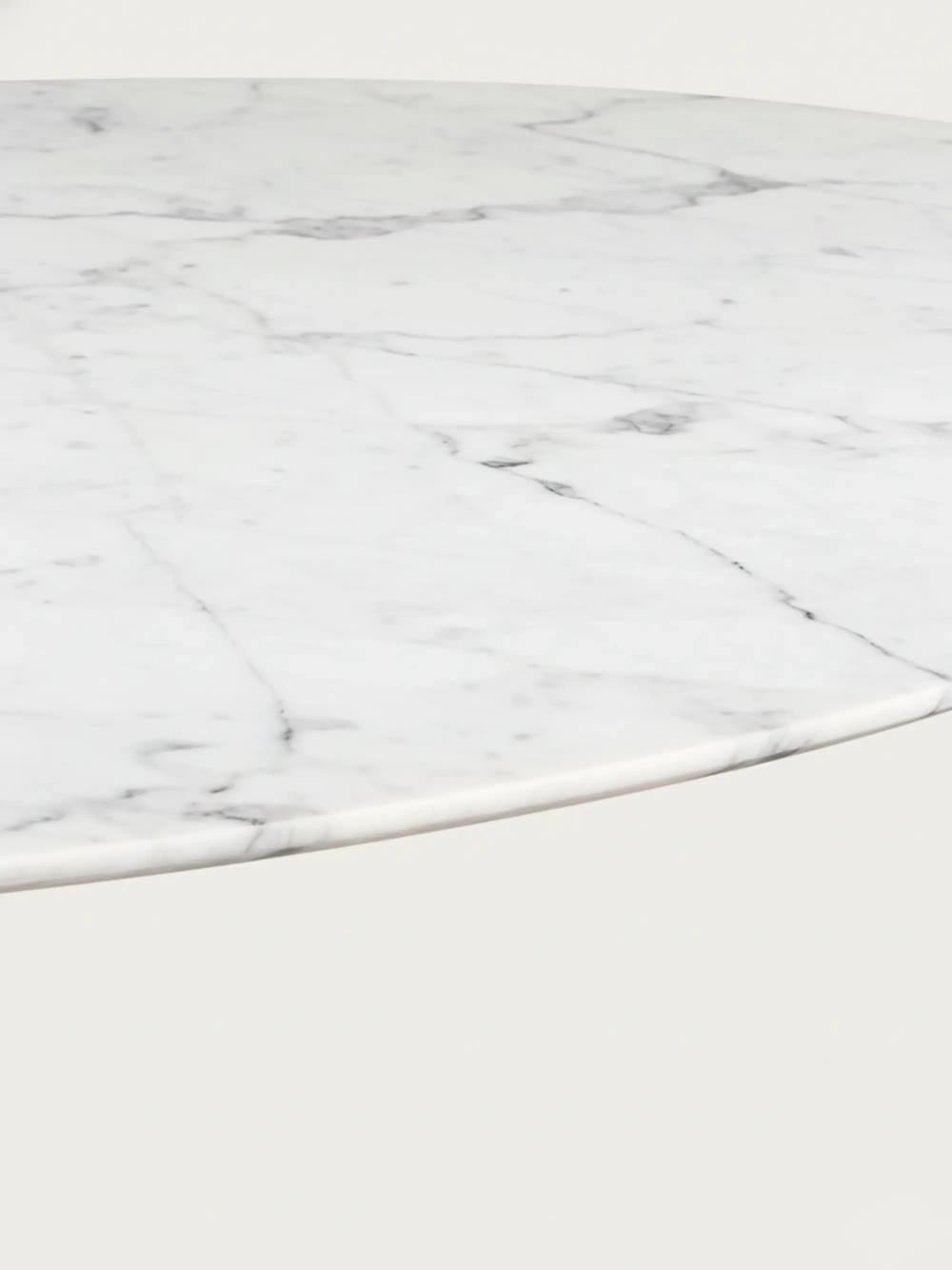 High-end round dining table in Carrara marble (120cm) - Stratus FurnMod - 1