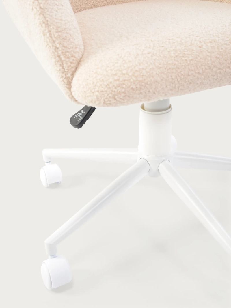 Silla de oficina minimalista en tejido bouclé - Notorius FurnMod - 6