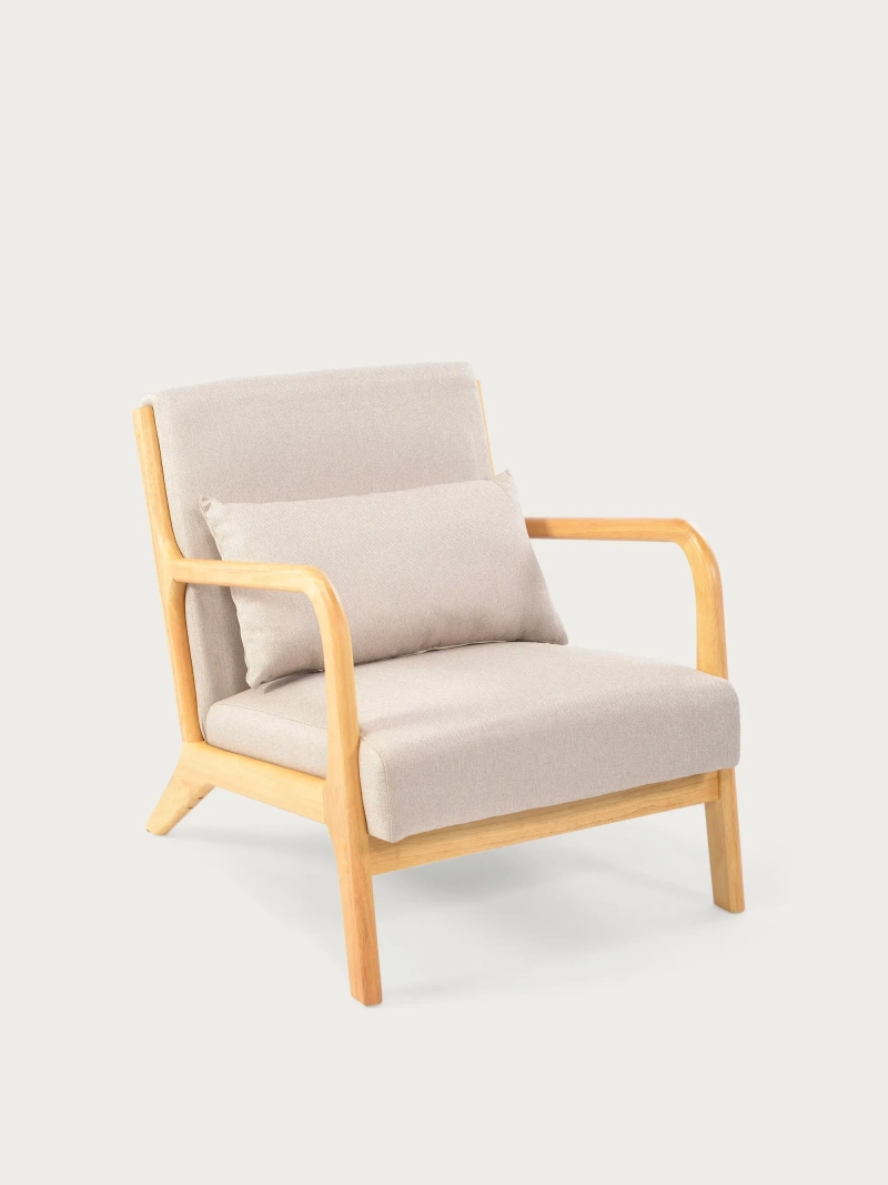 Armchair Scandinavian Colmar with lumbar cushion | FurnMod