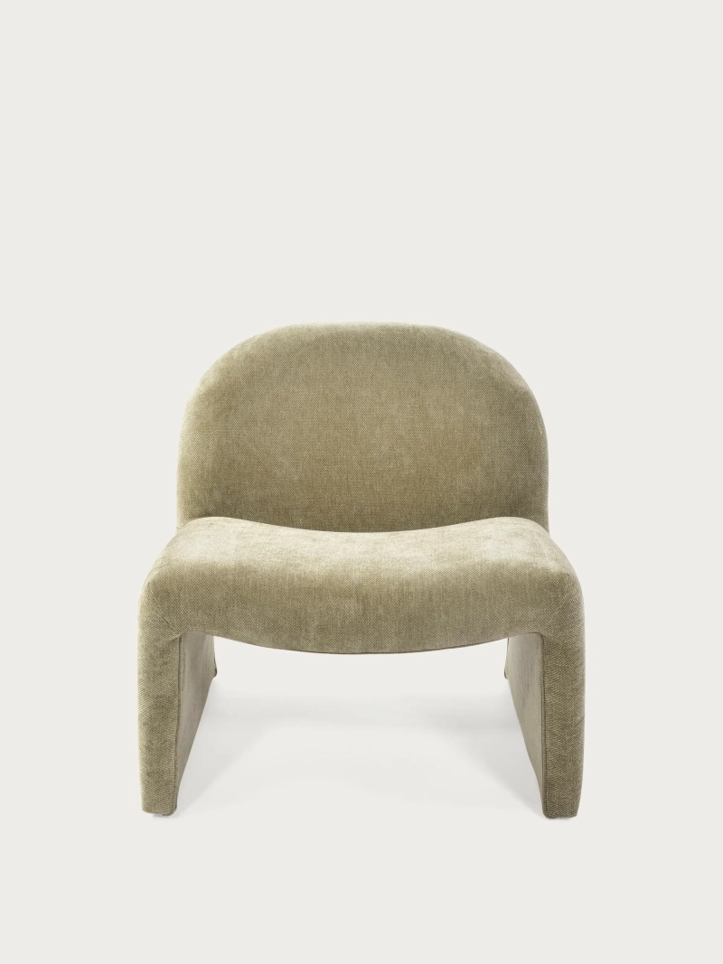 Basel upholstered design armchair, minimalist and comfortable style