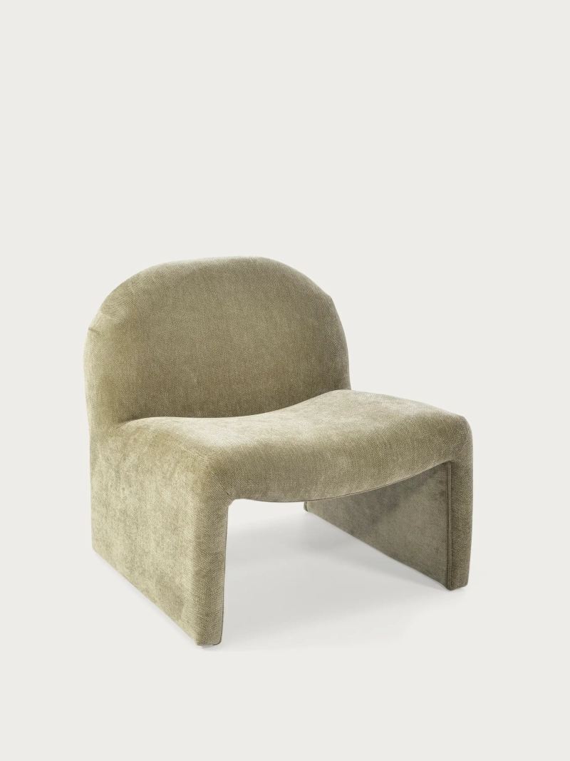Basel kárpitozott design fotel, minimalista és kényelmes stílusban