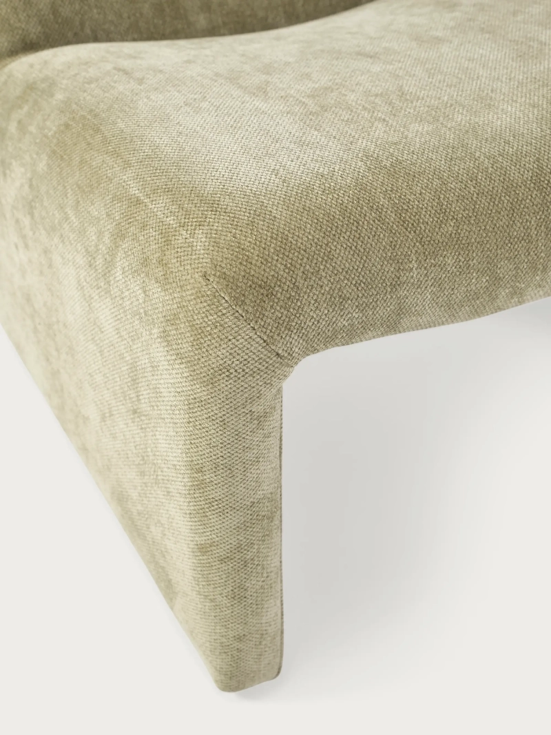 Basel upholstered design armchair, minimalist and comfortable style