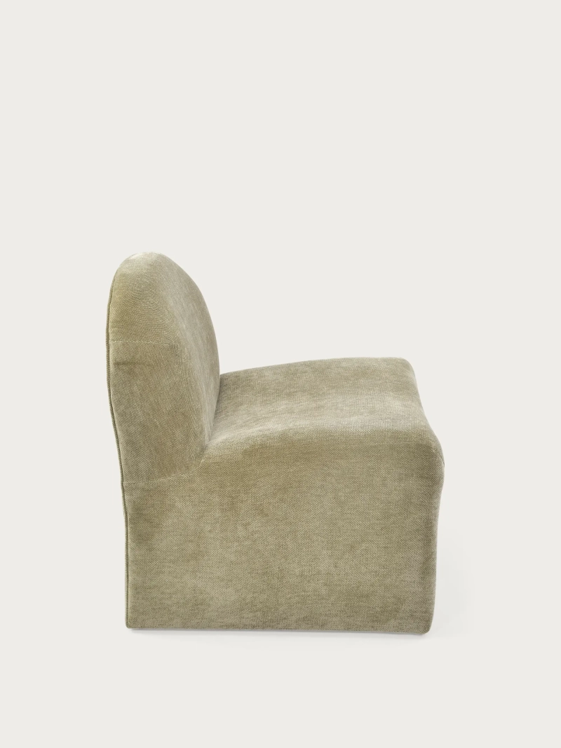 Basel upholstered design armchair, minimalist and comfortable style