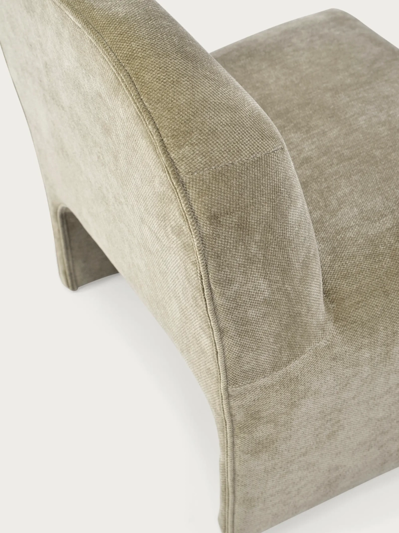 Basel cadeirão de design estofado, estilo minimalista e confortável
