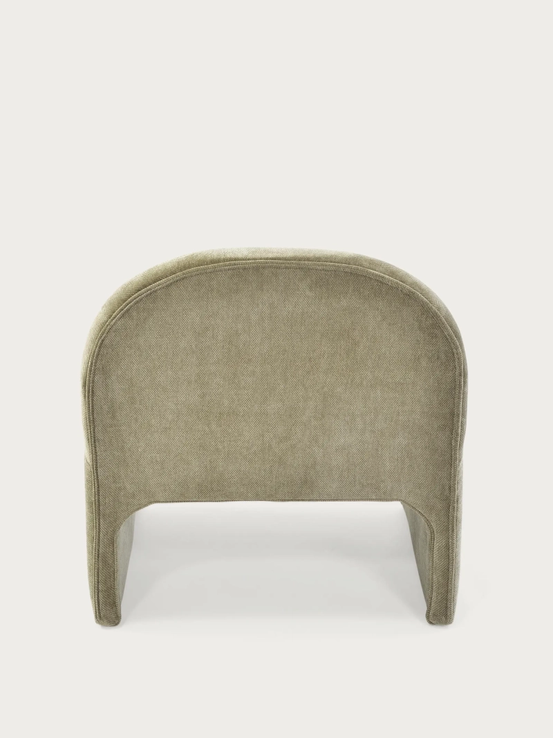Basel upholstered design armchair, minimalist and comfortable style