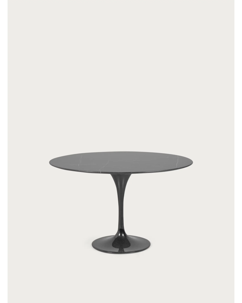 Mesa de comedor redonda de alta gama en mármol de Marquina (120cm) - Stratus FurnMod - 2