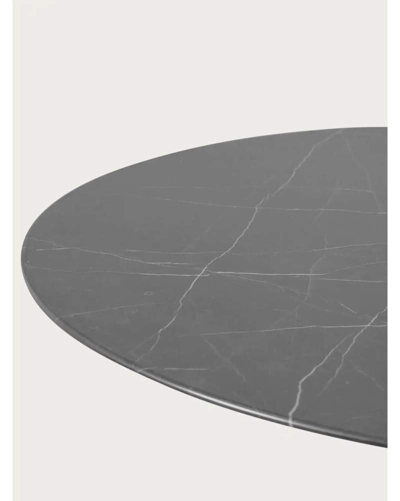 Mesa de comedor redonda de alta gama en mármol de Marquina (120cm) - Stratus FurnMod - 3