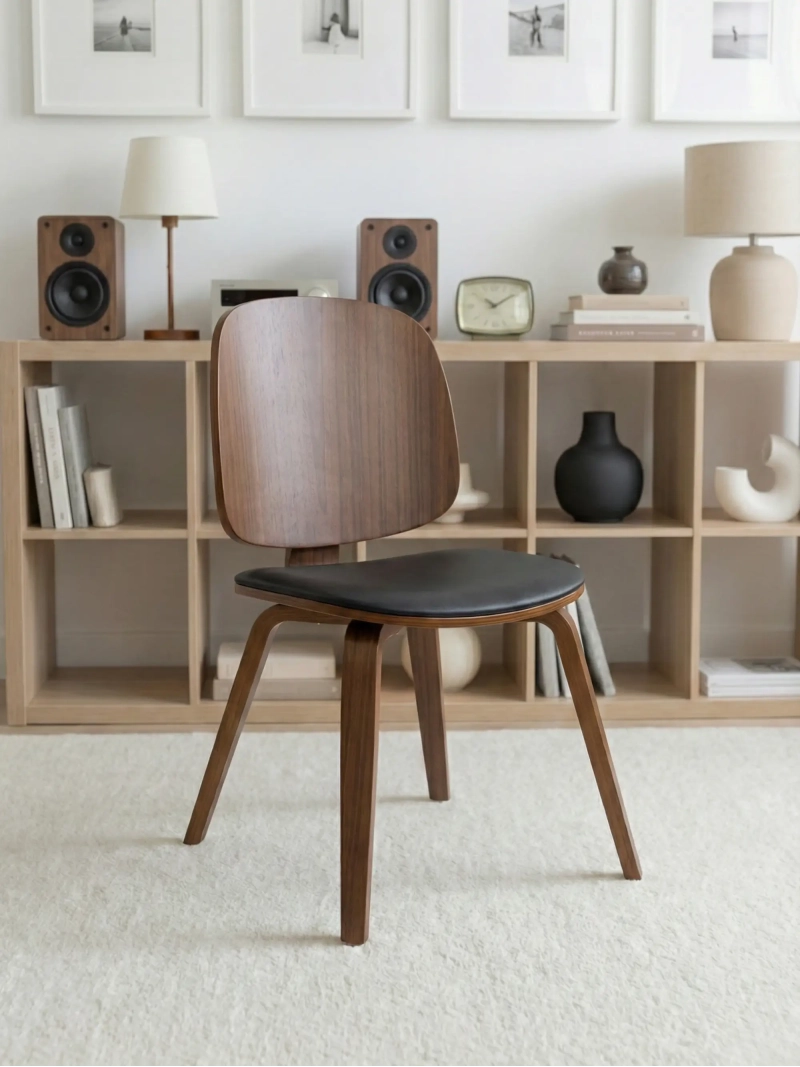Silla nórdica en madera de nogal - Hut S FurnMod - 1