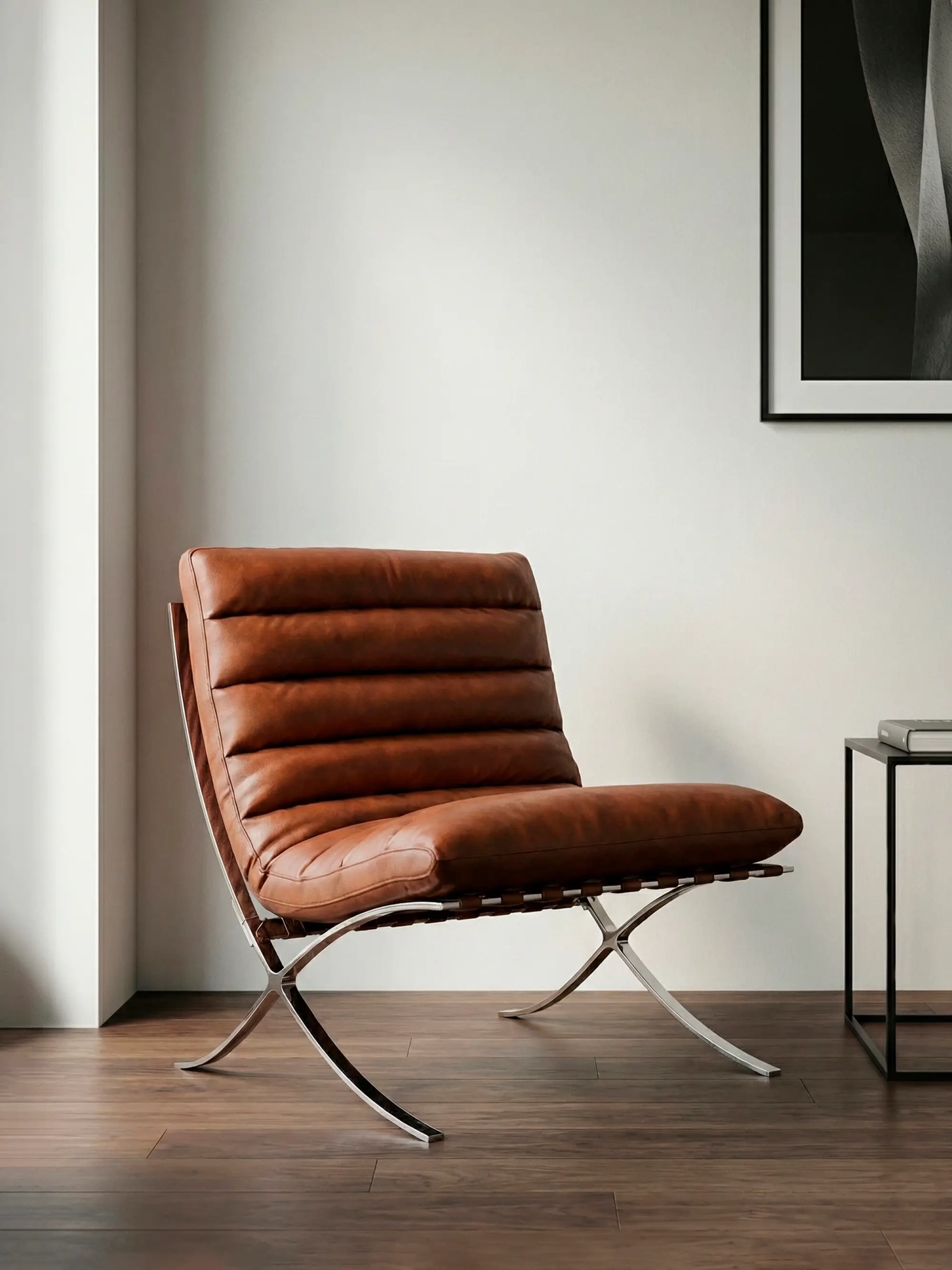 Sillón de diseño en acero inoxidable y piel sintética - Torino FurnMod - 25