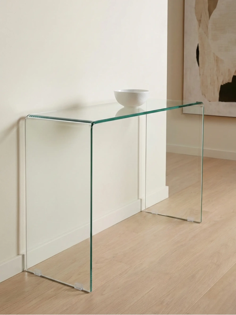 Tempered glass console table - Ice FurnMod - 1