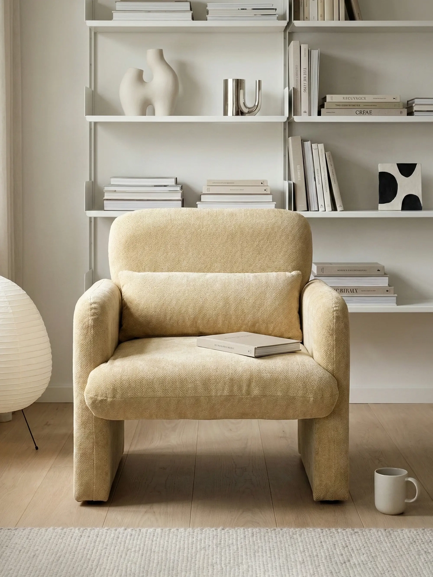 Minimalistinen design-verhoiltu nojatuoli - Bristol FurnMod - 1