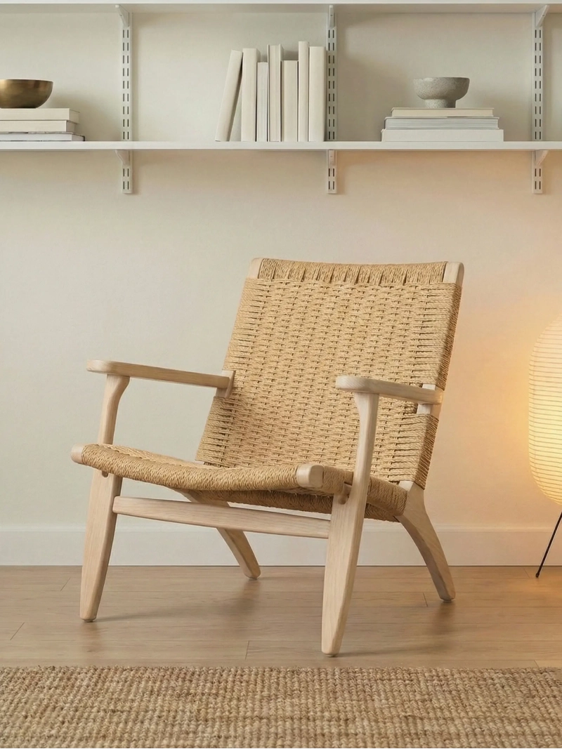 Sillón artesanal en madera de fresno natural - Catani FurnMod - 1