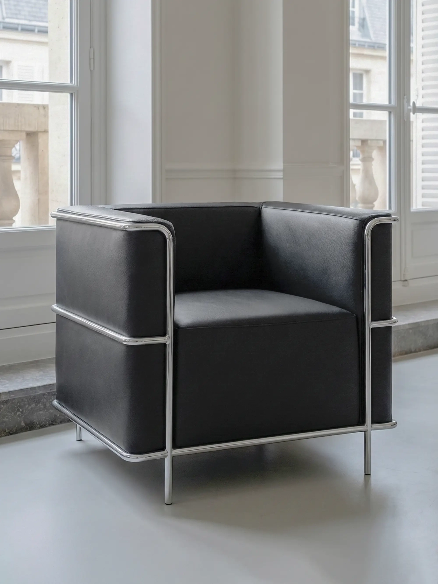 Cubic design armchair in Italian leather - Torino FurnMod - 1