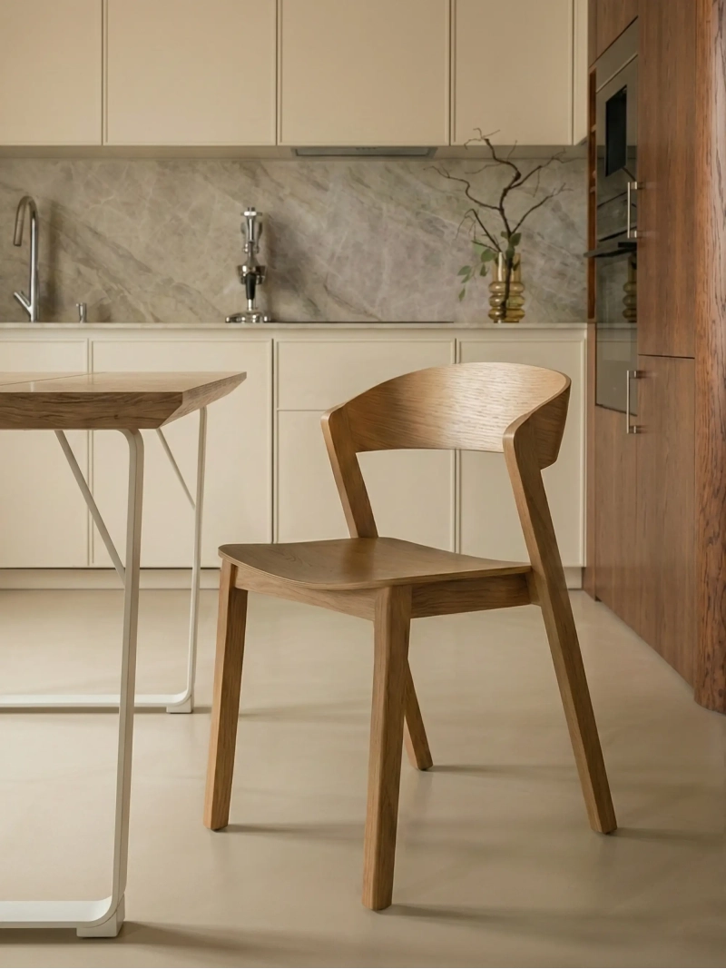 Nordic chair in natural oak wood - Soho FurnMod - 1