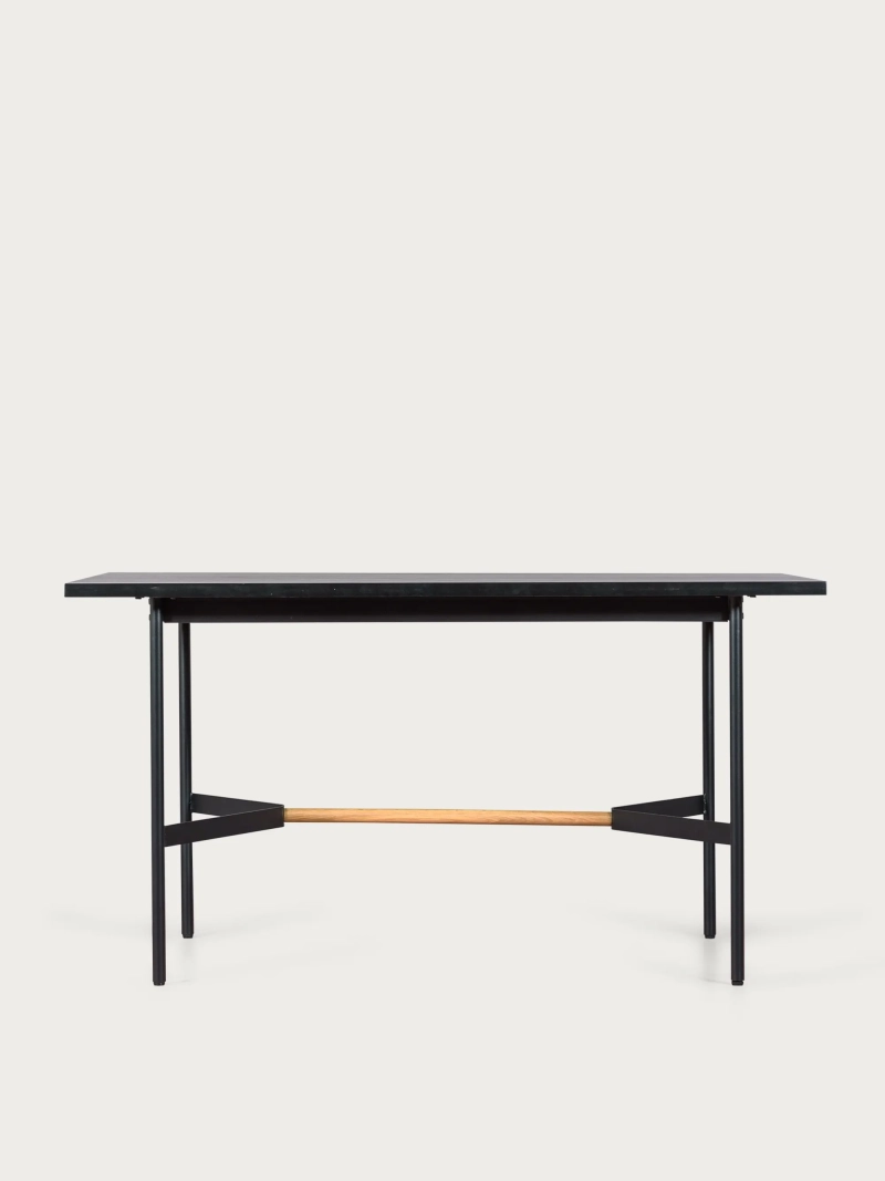Mesa de comedor rectangular de roble (140x80) - Blackstorm FurnMod - 9