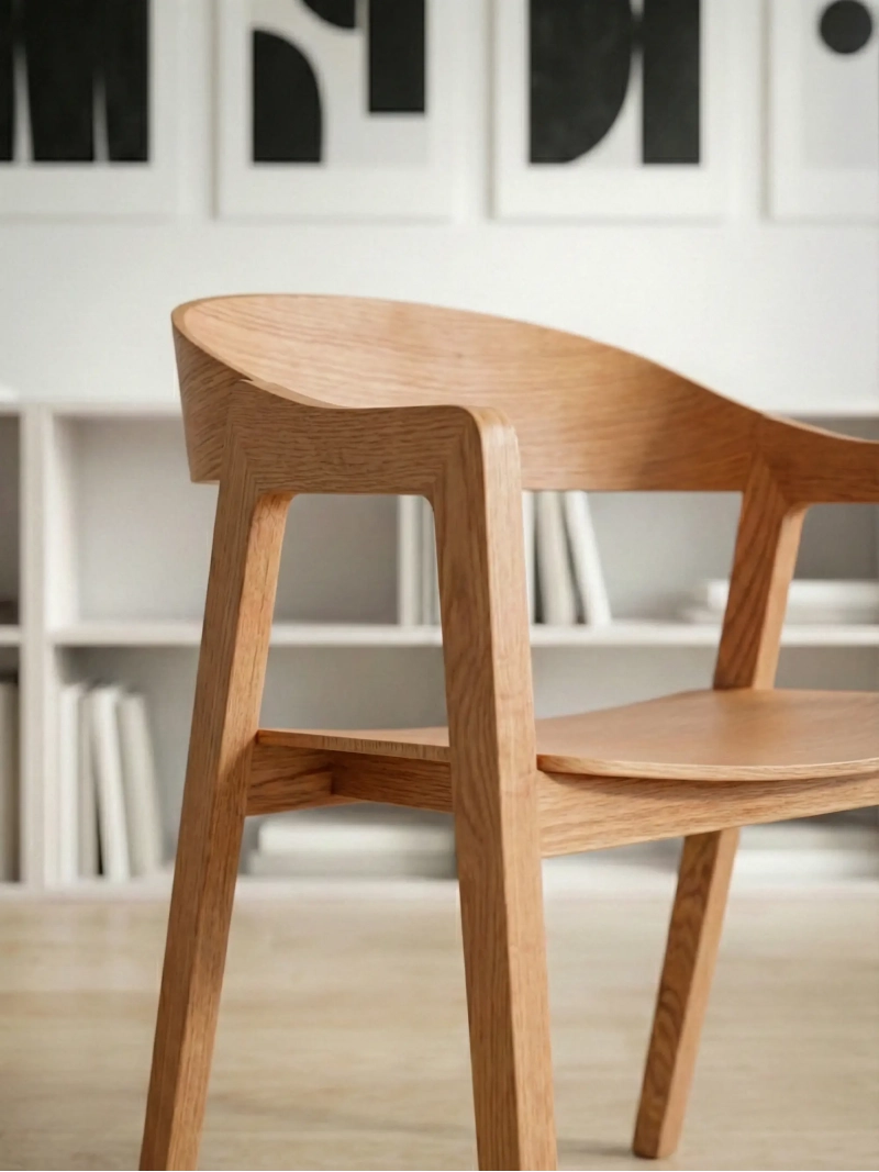 Scandinavian dining chair in oak wood - Soho FurnMod - 1