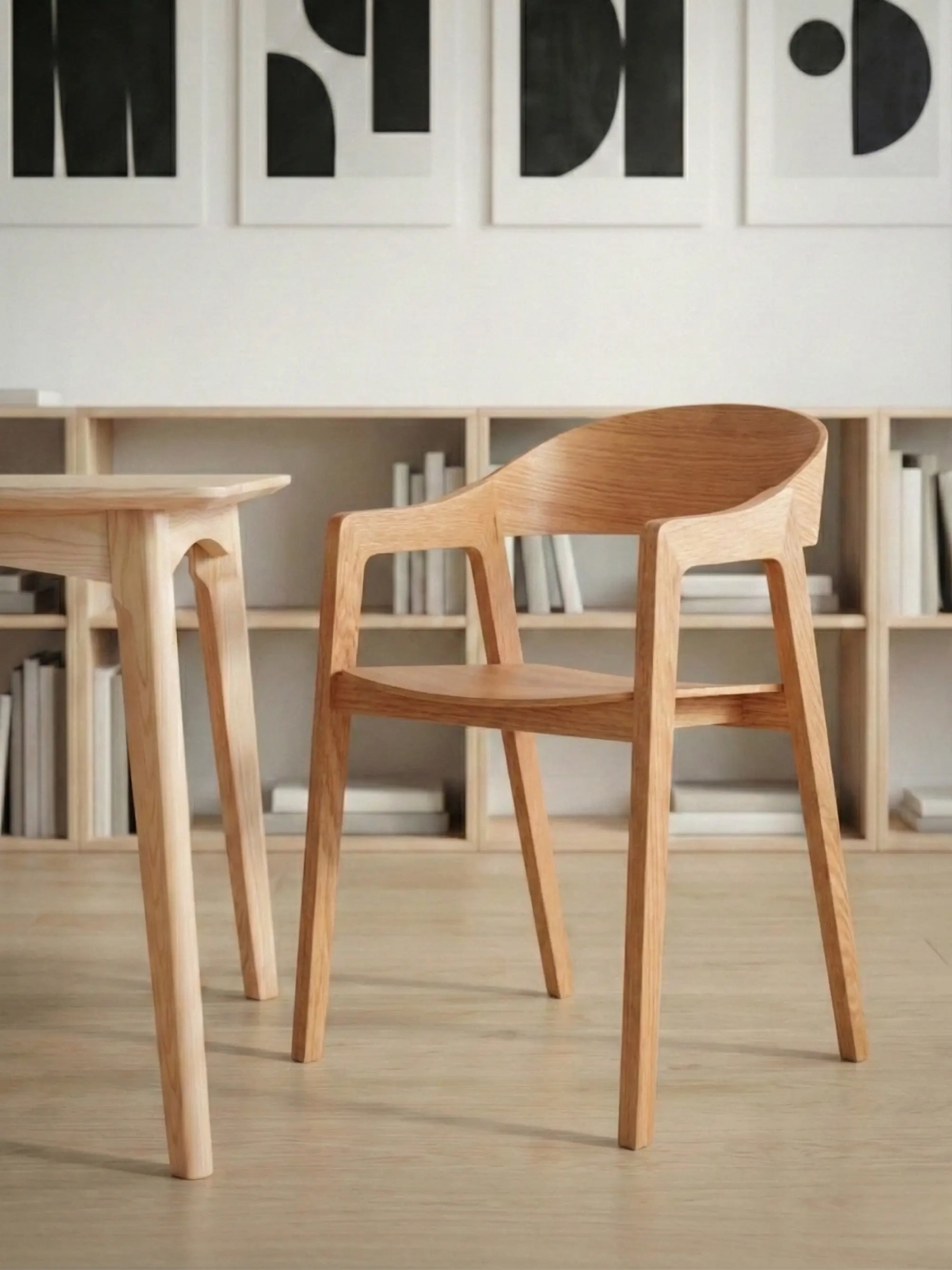Silla de comedor escandinava en madera de roble - Soho FurnMod - 1