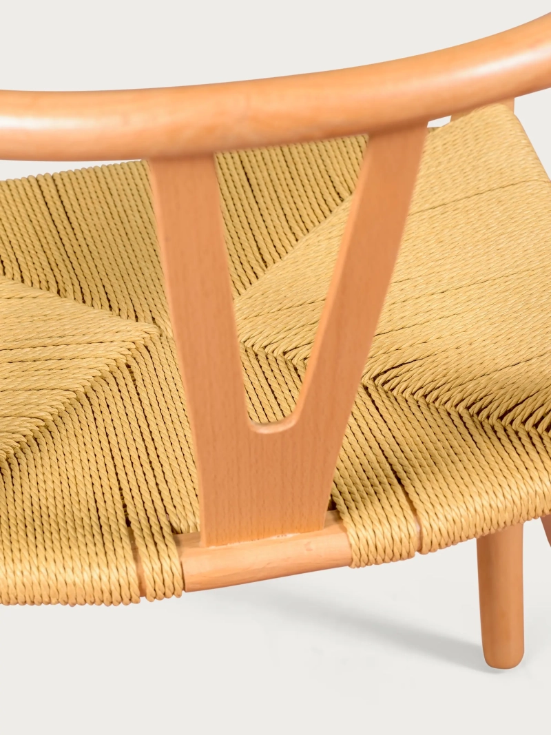 Scaun scandinav din lemn de fag natural și frânghie ecologică - Wish FurnMod - 5