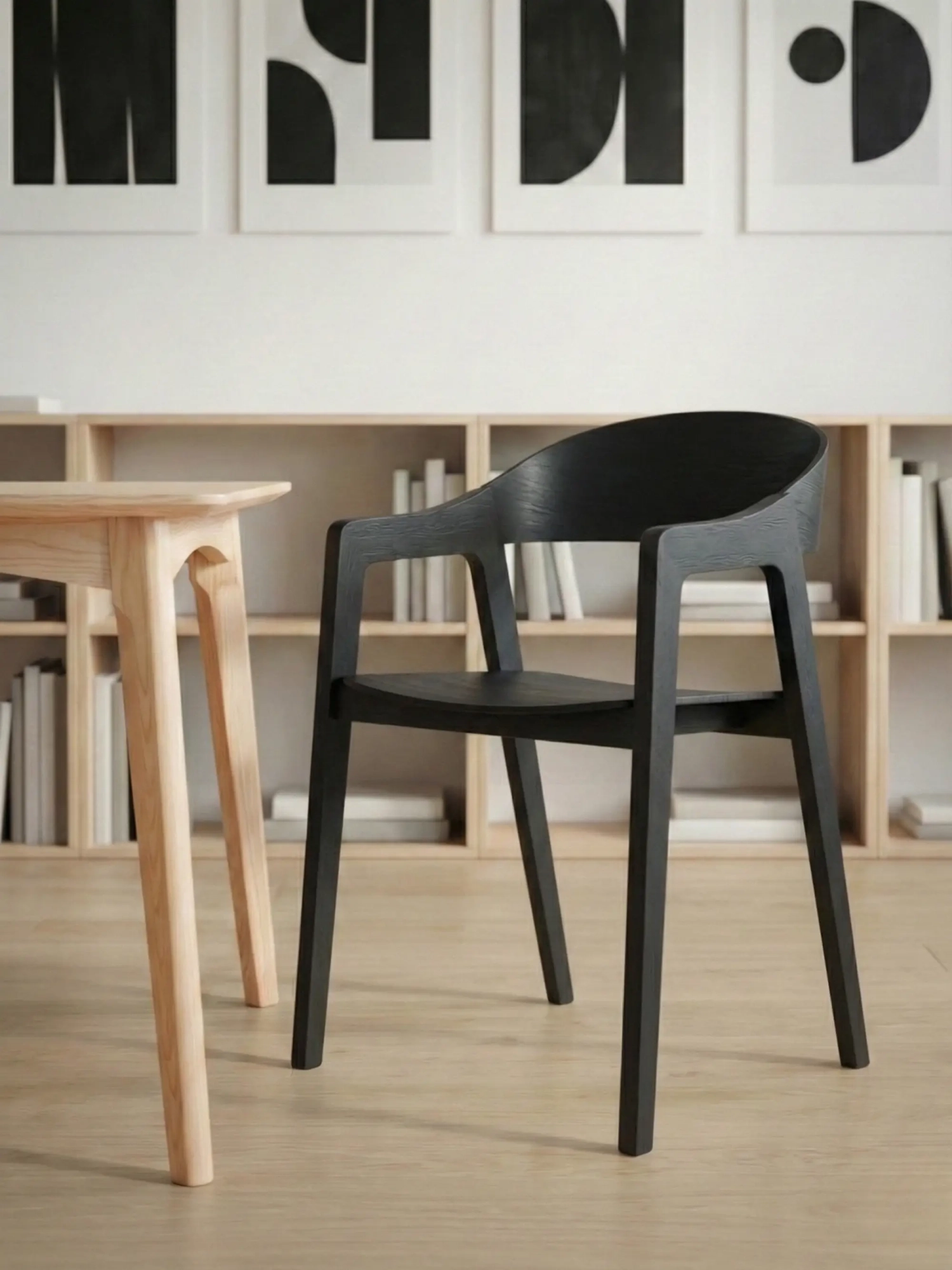 Scandinavian dining chair in oak wood - Soho FurnMod - 14