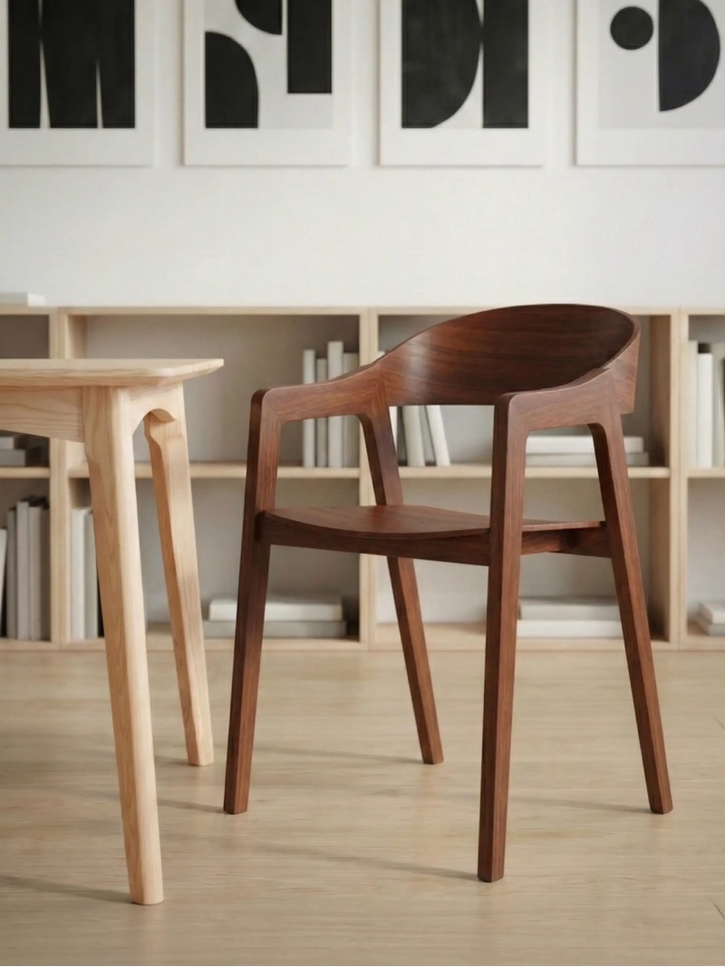 Scandinavian dining chair in oak wood - Soho FurnMod - 27