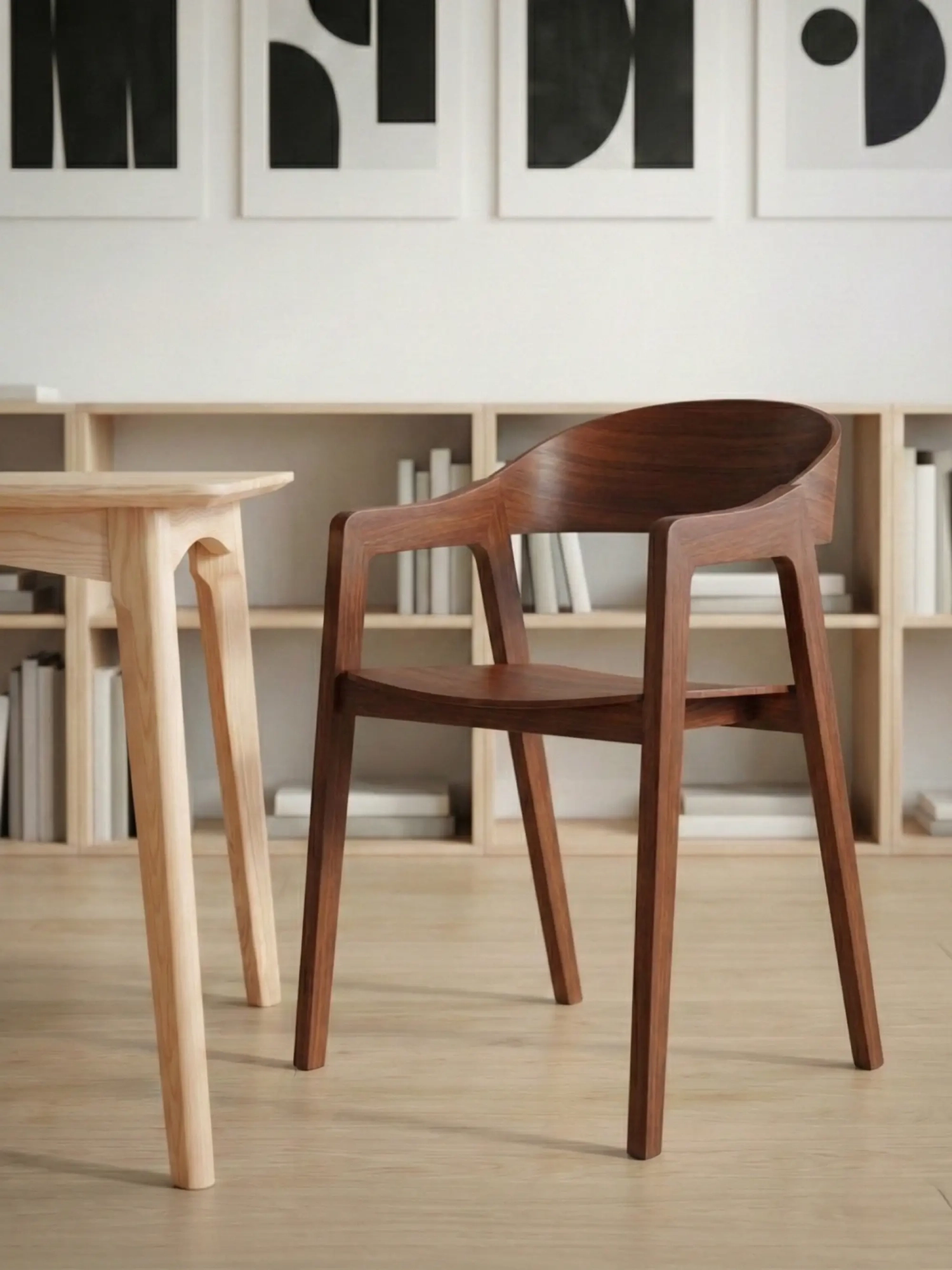 Silla de comedor escandinava en madera de roble - Soho FurnMod - 27